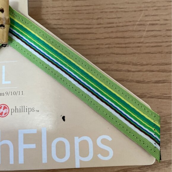 Lindsay Phillips SwitchFlops Strap Maureen Sz Lg 9 10 11 Bamboo Accent Green - Picture 4 of 6